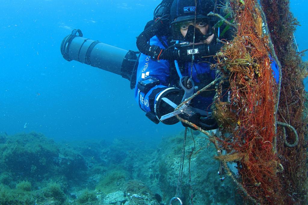 Marevivo: rimossa rete fantasma di 200mt alle Formiche di Grosseto