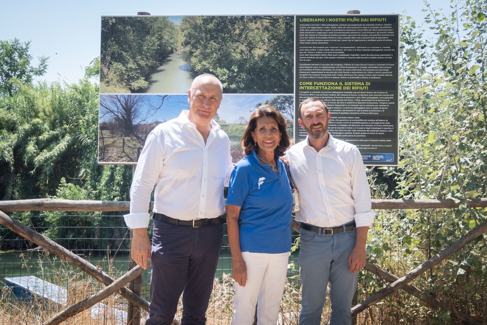 Inaugurata la nuova barriera acchiappa-rifiuti sul fiume Aniene