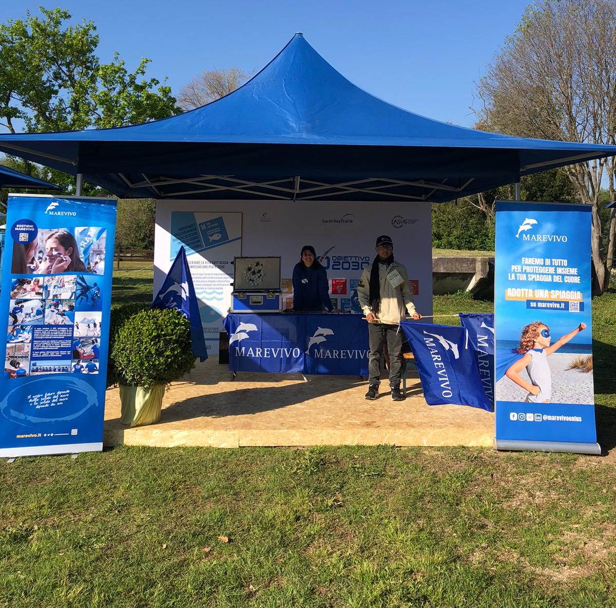 La nostra postazione Blu all’Earth Day 2023, nel Villaggio per la Terra